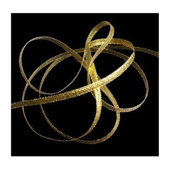 20m Gold/Silver Craft DIY Wedding Metallic Ribbon - Assorted Styles and Width (FG04 5mm Gold Sheer)