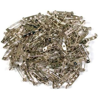 50 Pcs Safety Lock Brooch/ Name Badge Pins 25mmW 50 Pcs Safety Lock Brooch/ Name Badge Pins 25mmW