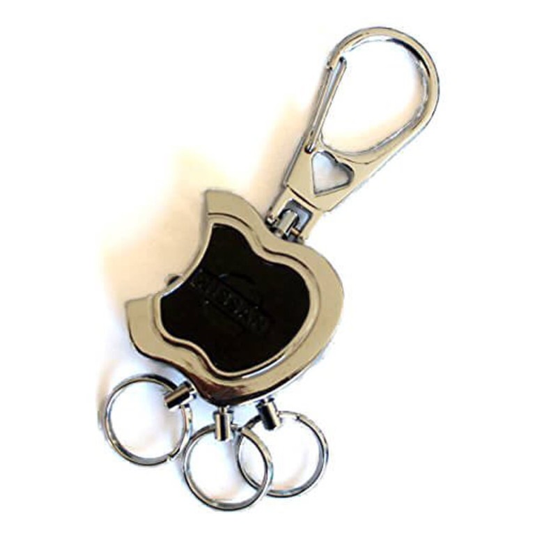 832 NISSAN Stylish Elegant Leather Triple Loop Torch Buckle Keyring (Black) 832 NISSAN Stylish Elegant Leather Triple Loop Torch Buckle Keyring (Black)