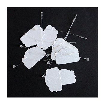 Plain Assorted Colours Labelling Small Shaped Paper Tags 40x25mm with Nylon Lock String - Appx 500 pcs (Metalic Pearl White) Plain Assorted Colours Labelling Small Shaped Paper Tags 40x25mm with Nylon Lock String - Appx 500 pcs (Metalic Pearl White)