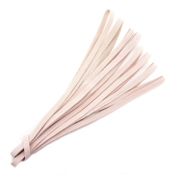 Heat Seal Light Salmon Pink/Skin Colour Extra Strength Max Stretch Flat Elastic, 9mmW, 57g- Appx 5 metres Pack of 3