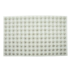Luxurious Iron-On Hot FIX Embellishments Rhinestones on Sheet - Assorted Designs and Colours (IRONE02 - Silver Roses)
