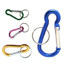5 Pcs of Carabiner Spring Snap Link Hook with Key Ring 60mm 2.6