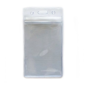 NO.107 Clear Vertical ID Badge Card Holder 65mmWx 115mmL, 50 per Pack
