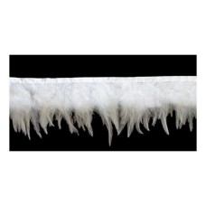 DU02 Natural White Duck Feather Fringe 4.5 inches/w- appx 2 meters