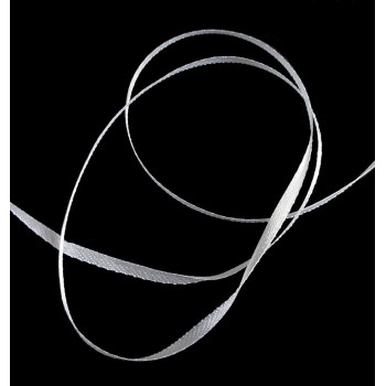 20m Black/White Ribbon - Assorted Styles (FW02 5mm White Sattin)
