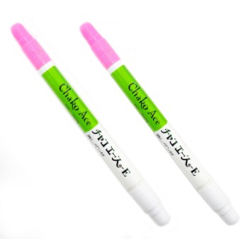 Water Soluble Bright Pink Fabric Marker Pen with Eraser Pen In One- 2 Pcs Water Soluble Bright Pink Fabric Marker Pen with Eraser Pen In One- 2 Pcs