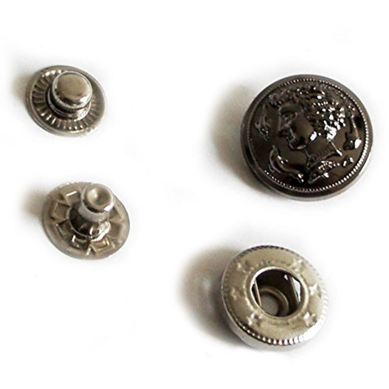 4part Decorative Top Press Stud Buttons 17mm Assorted Designs 20