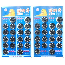 NO.4 40 Sets Metal Clip Buttons/Snap Fasteners for Trousers, Skirts, Tops, Black- 15mmW