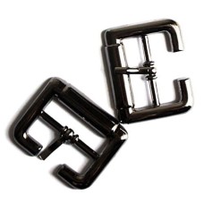 H6236 Metal 23mm Shoe Buckle - 5 Pairs - Assorted Colours (Gunmetal Tone)