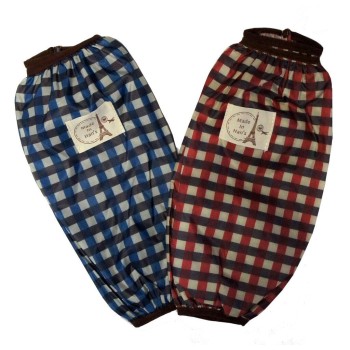 Unisex Waterproof Checked Sleeve Arm Protectors - 2 Pairs