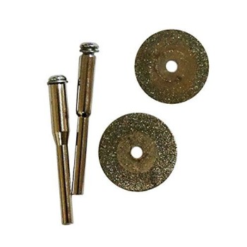 10 Pcs High Quality Diamond Tips 20mm Cutting Disc with 2 Mandrels for Dremel Rotary Tool in Handy Pouch