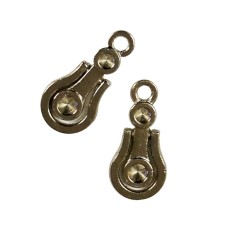 SILVER Zip Pulls, Tags, Fasteners with Eyelet - Pack of 10