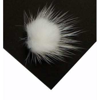 HAND® WHITE Decorative Mink Small Pom Pom Trims 2.5cm Diameter Assorted Colours - Pack of 10