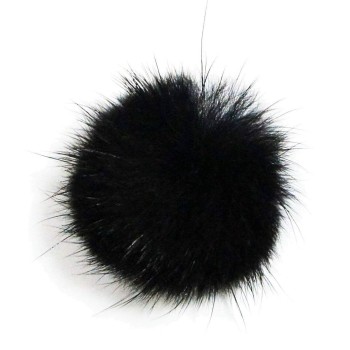 HAND® BLACK Decorative Mink Small Pom Pom Trims 2.5cm Diameter Assorted Colours - Pack of 10 …
