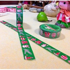 HAND Fun Christmas Gift Wrapping Paper Tape 15mW (No.10- Classic gift 10 meters) Pack of 2 Rolls