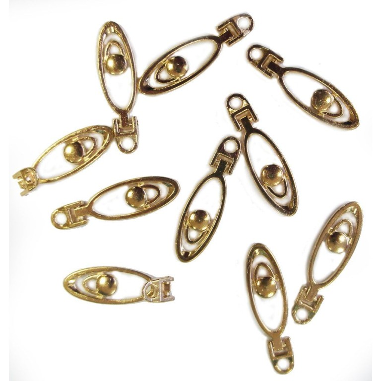 HAND Zip Pulls Tags Fasteners Oval Shape - 134 GOLD - Pack of 10 HAND Zip Pulls Tags Fasteners Oval Shape - 134 GOLD - Pack of 10