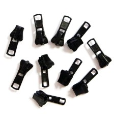 HAND ® Zip Pulls AUTOMATIC Head Slider No.8 BLACK - Pack of 10