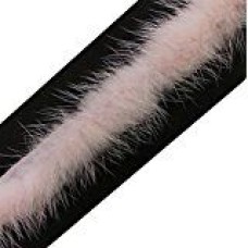 Real Mink Trim Baby Pink Decorative Edge Sew In Pipe Trim appx 1 Meter