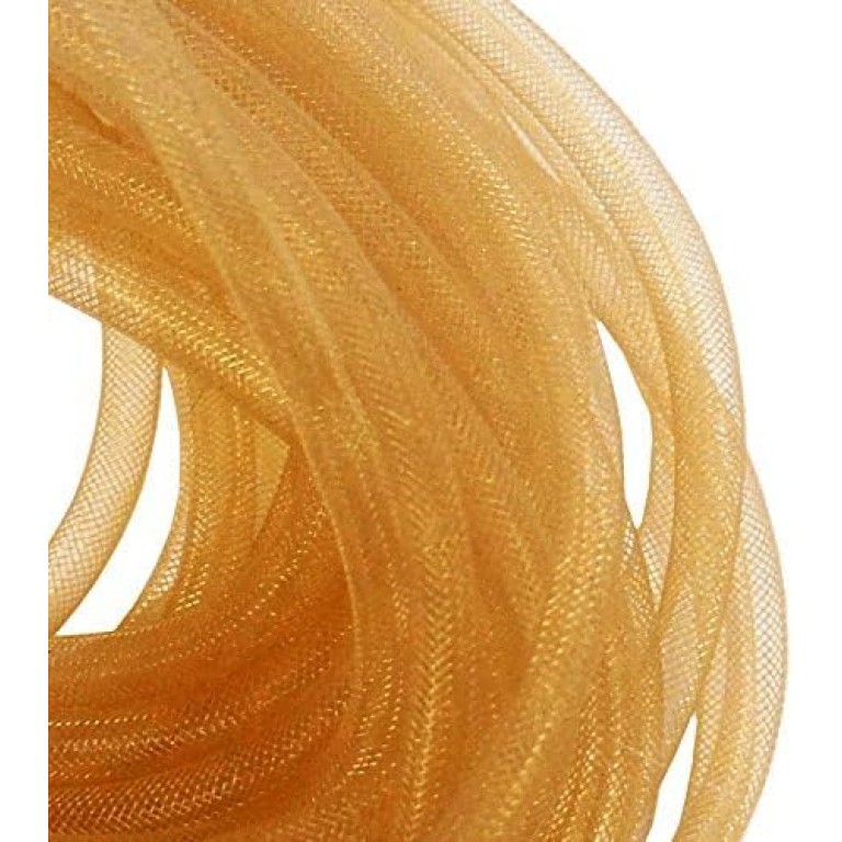 HAND Tubular Crin Light Brown Goldish Elastic Lightweight Millinery Trim - Diameter 8 mm Appx 30 meters per Pack HAND Tubular Crin Light Brown Goldish Elastic Lightweight Millinery Trim - Diameter 8 mm Appx 30 meters per Pack
