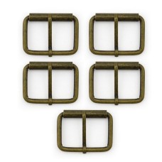 HAND Belt Buckle LAGB13 3.8cm Large Antique Gold Metal Single Lock - Pack of 5