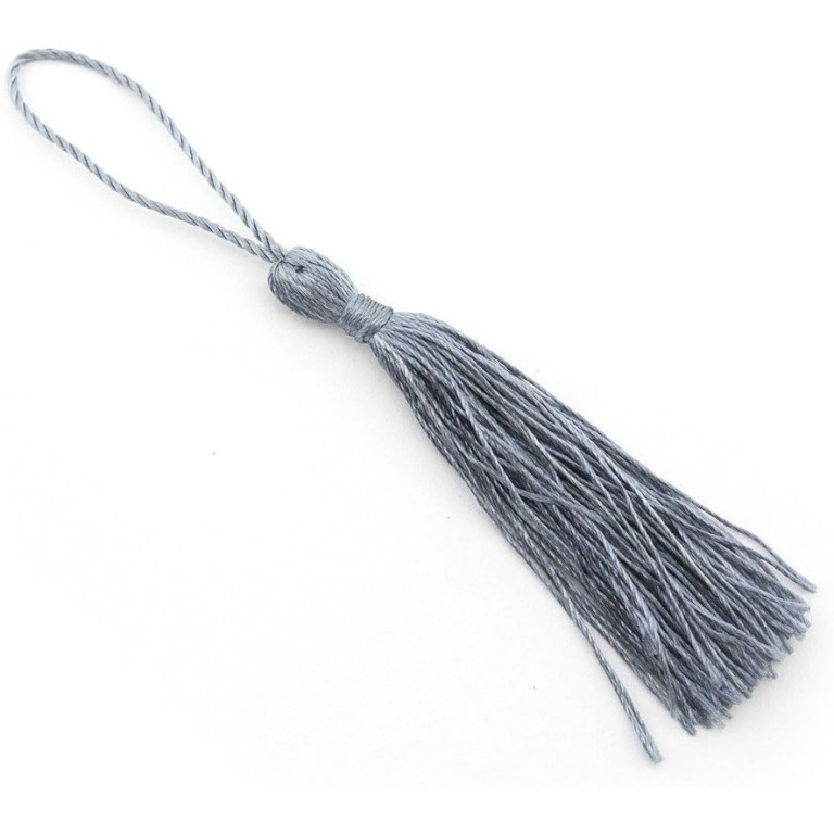 HAND Silky Tassels Grey 12cm Long For Craft Embellishments, Purses, Bags, Keyrings etc. Pack of 10 HAND Silky Tassels Grey 12cm Long For Craft Embellishments, Purses, Bags, Keyrings etc. Pack of 10