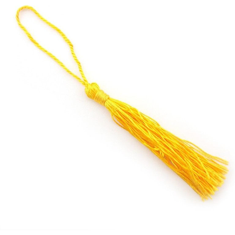 HAND Silky Tassels Yellow 12cm Long For Craft Embellishments, Purses, Bags, Keyrings etc. Pack of 10 HAND Silky Tassels Yellow 12cm Long For Craft Embellishments, Purses, Bags, Keyrings etc. Pack of 10