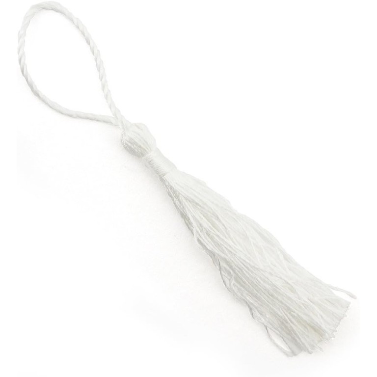 HAND Silky Tassels White 12cm Long For Craft Embellishments, Purses, Bags, Keyrings etc. Pack of 10 HAND Silky Tassels White 12cm Long For Craft Embellishments, Purses, Bags, Keyrings etc. Pack of 10