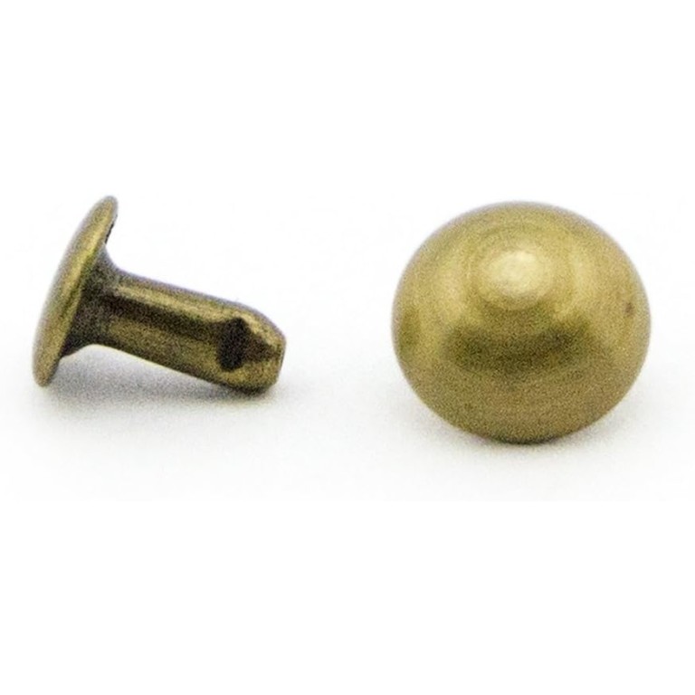 HAND Press Studs Rivets 2-part PSRAG07 Antique Gold Colour Dome Shape (Studs 45g, Backs 22g) - Pack of 100 HAND Press Studs Rivets 2-part PSRAG07 Antique Gold Colour Dome Shape (Studs 45g, Backs 22g) - Pack of 100