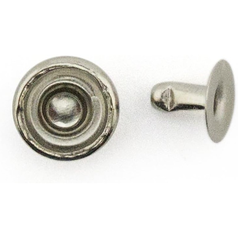 HAND Press Studs Rivets 2-part PSRS08 Silver Colour Dome Shape (Studs 45g, Backs 22g) - Pack of 100 HAND Press Studs Rivets 2-part PSRS08 Silver Colour Dome Shape (Studs 45g, Backs 22g) - Pack of 100