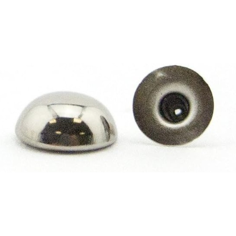 HAND Press Studs Rivets 2-part PSRS08 Silver Colour Dome Shape (Studs 45g, Backs 22g) - Pack of 100 HAND Press Studs Rivets 2-part PSRS08 Silver Colour Dome Shape (Studs 45g, Backs 22g) - Pack of 100
