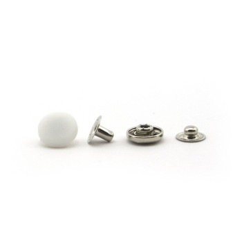 HAND Press Studs PSPW02 4-part White Plastic Top 15mm Silver Snap Buttons - Pack of 20 HAND Press Studs PSPW02 4-part White Plastic Top 15mm Silver Snap Buttons - Pack of 20