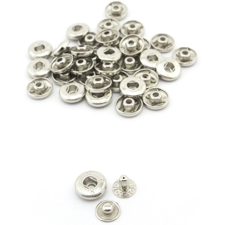 HAND Press Studs PSPW04 4-part White Plastic Top 12.5mm Silver Snap Buttons - Pack of 20 HAND Press Studs PSPW04 4-part White Plastic Top 12.5mm Silver Snap Buttons - Pack of 20