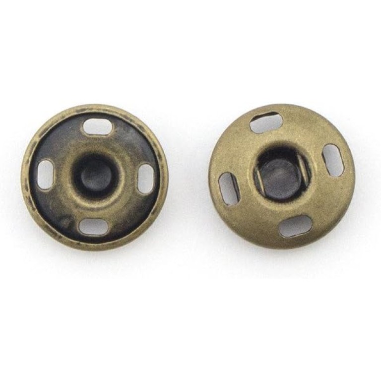 HAND Snap Buttons SBVG01 2-part Vintage Gold Colour 15mm Fasteners - Pack of 20 HAND Snap Buttons SBVG01 2-part Vintage Gold Colour 15mm Fasteners - Pack of 20
