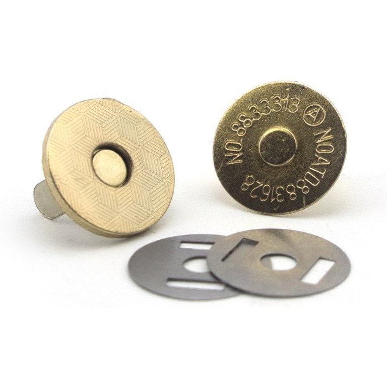 HAND Magnetic Buttons 10 Full Sets Snap Bag Magnetic Clasp Press Pattern -Pale Gold, 10mm HAND Magnetic Buttons 10 Full Sets Snap Bag Magnetic Clasp Press Pattern -Pale Gold, 10mm