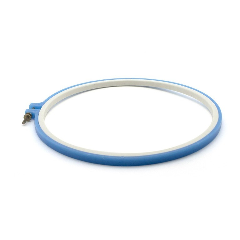 HAND Embroidery Loop Blue Plastic Super Grip Cross Stitch Hoop 25cm HAND Embroidery Loop Blue Plastic Super Grip Cross Stitch Hoop 25cm