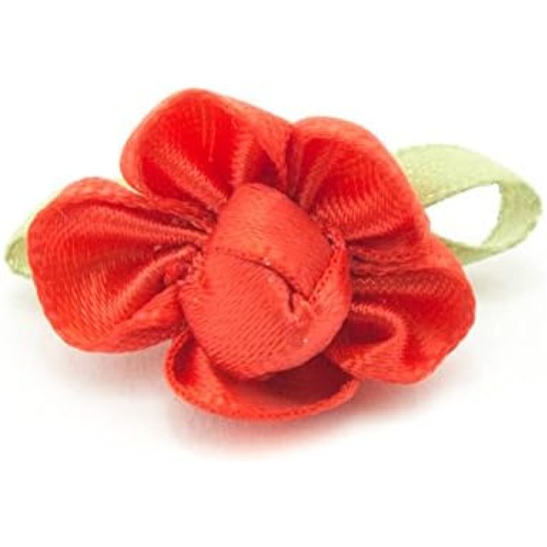 HAND H0680 Pretty Ribbon Bow Sew On Trim with Coloured Fabric Flower and Bud for Clothing Embellishment 23 mm x 18 mm Pack of 20, Crimson Red HAND H0680 Pretty Ribbon Bow Sew On Trim with Coloured Fabric Flower and Bud for Clothing Embellishment 23 mm x 18 mm Pack of 20, Crimson Red