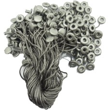 HAND Easy and Fast to Attach Hang Tag, Nylon String Round Snap Lock 20 cm 1000pcs, Gun Metal Grey