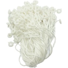 HAND Easy and Fast to Attach Hang Tag, Nylon String Round Snap Lock 20 cm 1000pcs, White