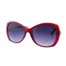 HAND H1035 4038 Red Large Frame Ladies Fashion Sunglasses - Width at Temples 142 mm - 100% UV400 protection