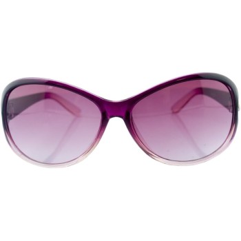 HAND H1047 Stylish Ladies Large Pink Frame Fashion Sunglasses with Attractive Silver Tone Temple Motif - Width at Temples 136 mm - 100% UV400 protection