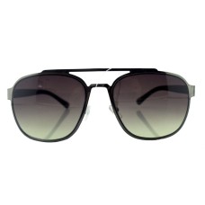 HAND Stylish 231 Men's Gunmetal Grey Frame and Graduated Rose-Brown Lens Unisex Sunglasses - Width at Temples 144 mm - 100% UV400 protection