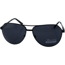 HAND Stylish 8135 Aviator Style Sunglasses in a Dark Grey Frame with Grey Lenses - 100% UV400 Sun protection