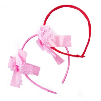 HAND Girls Alice Bands Headbands with an Attractive Ribbon, Lace and Daisy Flower Motif - Pack of 2 HAND Girls Alice Bands Headbands with an Attractive Ribbon, Lace and Daisy Flower Motif - Pack of 2