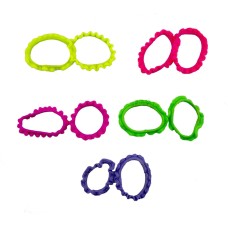 HAND Fun and Funky Kids Neon Coloured Hairband Hair Loops - Pack of 10