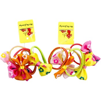HAND Fun and Funky Kids Bright Two-Tone Hairband Hair Loops - Pack of 10