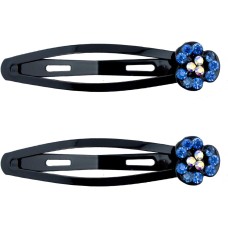 HAND Stylish Crystal Bloom Hair Clips Barrettes - Pack of 3 Pairs