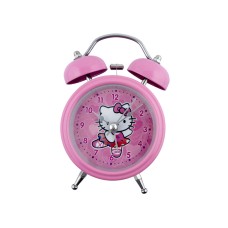 HAND Hello Kitty 'Ballerina' Colourful Twin Bell Metal Alarm Clock with Light 5"x3" Pink