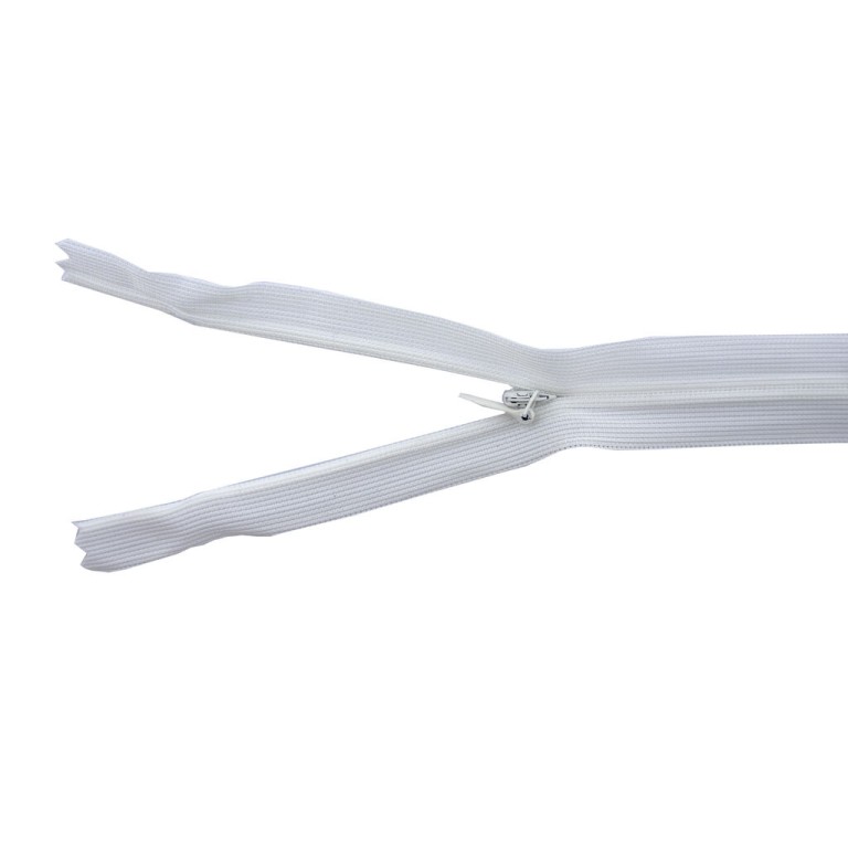 HAND® 2 PCS White Invisible Zipper for Dresses, Skirts, Blouses, Pants etc. - 16 inch (41 cm) Long - Nylon Zip and Metal Zip Head HAND® 2 PCS White Invisible Zipper for Dresses, Skirts, Blouses, Pants etc. - 16 inch (41 cm) Long - Nylon Zip and Metal Zip Head