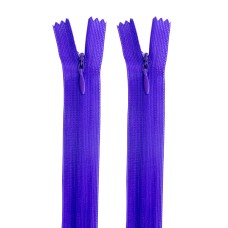 HAND® 2 PCS Purple Invisible Zipper for Dresses, Skirts, Blouses, Pants etc. - 16 inch (41 cm) Long - Nylon Zip and Metal Zip Head